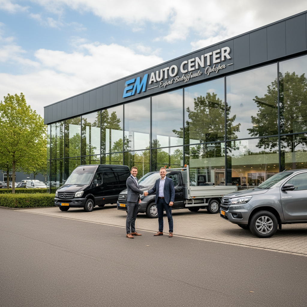 Realistische foto passend bij Expert bedrijfsauto opkoper bij EM autocenter voor website SEO-tekst;